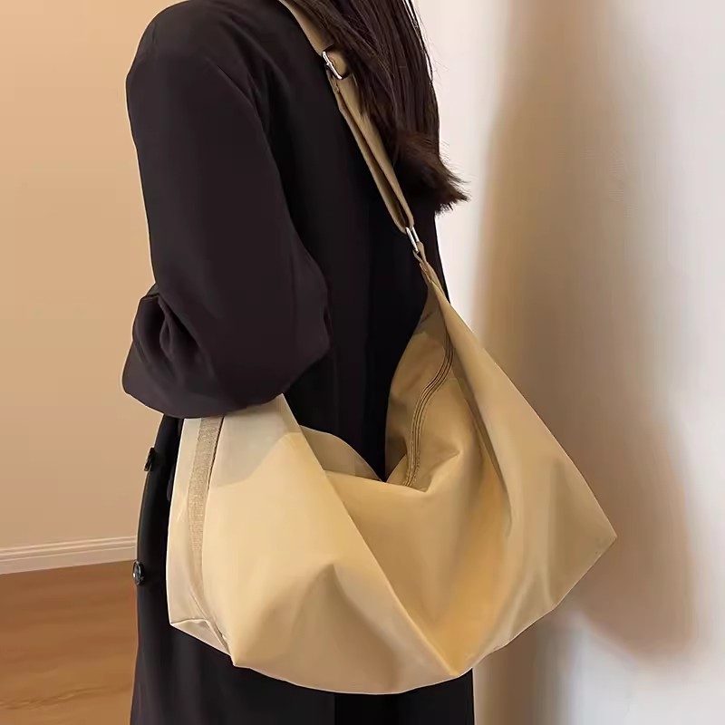 Crossbody Bag for Women, Casual Versatile Large Capacity Student Travel Canvas Bag, Ladies Commuting Simple Single Shoulder Mommy Bag