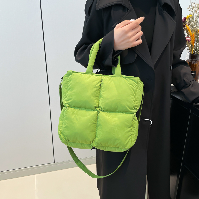 2025 New Cotton Padded Down Bag Cotton Padded Shoulder Bag Crossbody Bag Women Small Square Bag Lightweight Stylish Small Handbag